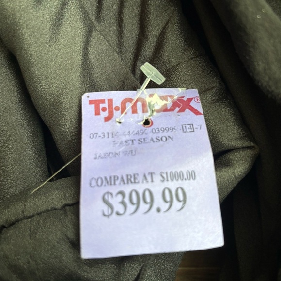 NWT Jason Wu Leather and Velvet Cross Neck Dress - Picture 6 of 6